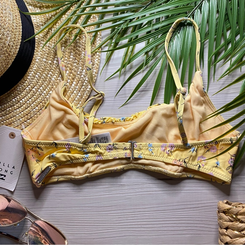 Billabong •• Ditsy Floral Pretty Moon Gathered Bralette Bikini Top - Picture 9 of 16